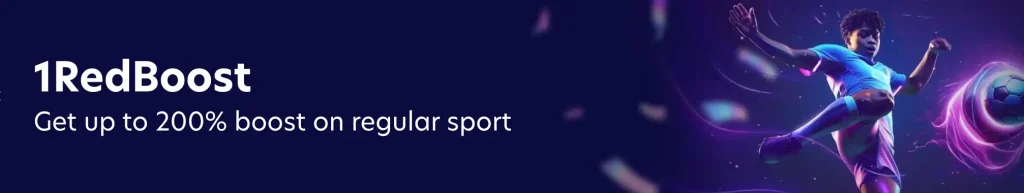 Banner with bonus offer on regular sport